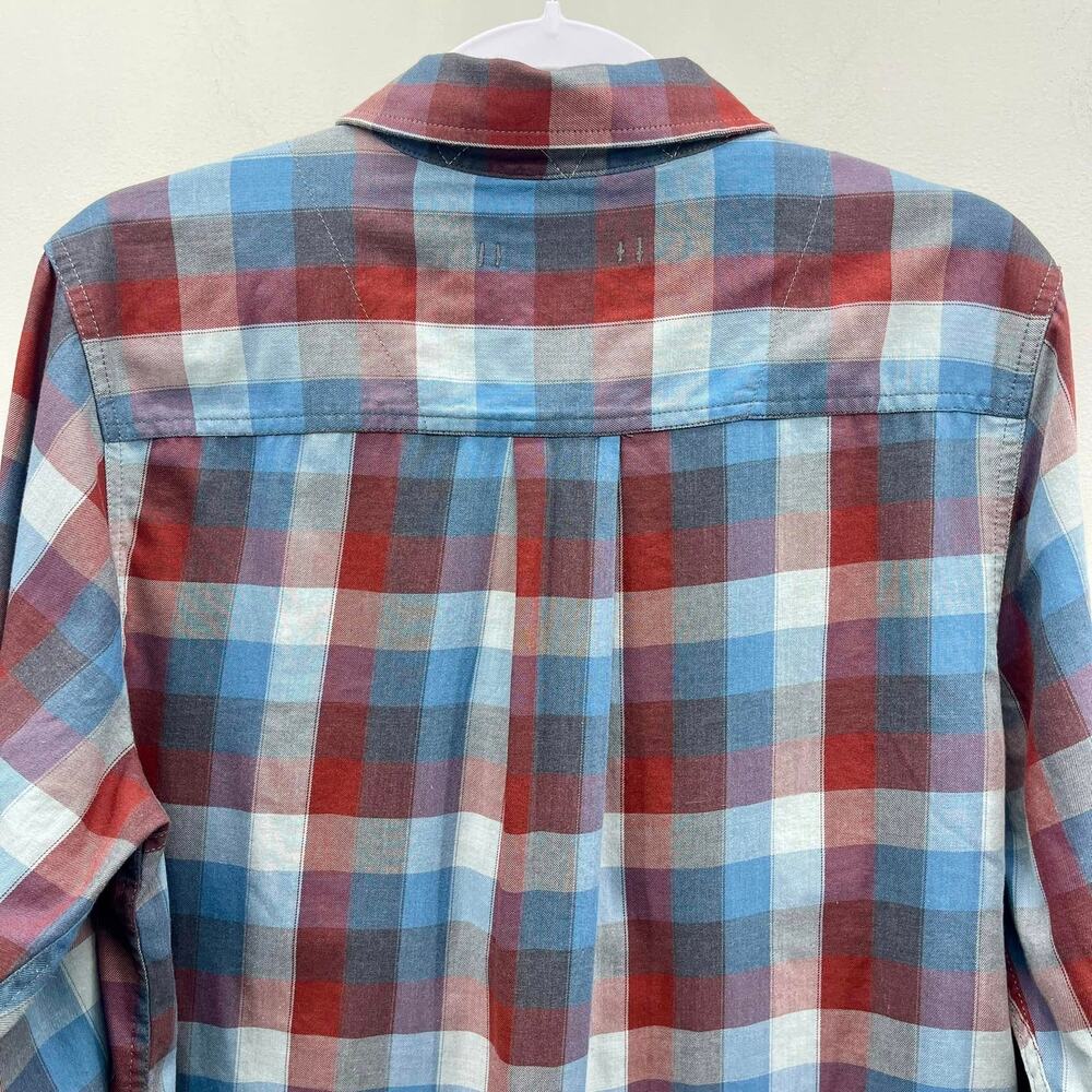 The North Face Button Down Shirt Men’s Medium Blue Red Plaid Long Sleeve‎ Casual - Picture 4 of 8